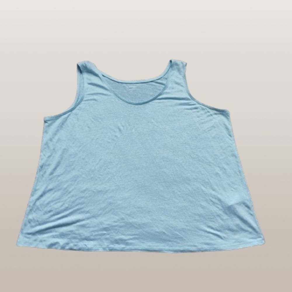 NEW Eileen Fisher Organic Linen Tank Top Mint Green‎ Size 3X